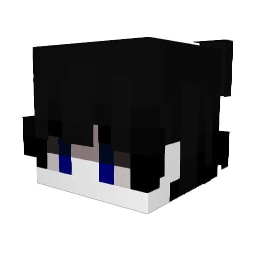 _rqven Minecraft avatar head, 3D render