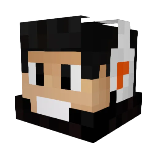 _rusti_ Minecraft avatar head, 3D render