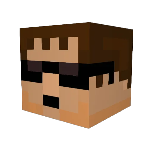 _rustysparkplug_ Minecraft avatar head, 3D render