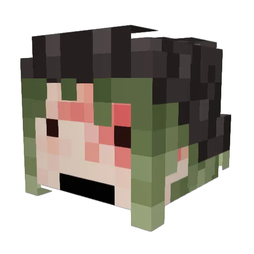 _ruze_ Minecraft avatar head, 3D render