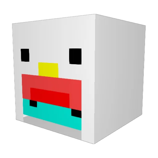_ryokutya_ Minecraft avatar head, 3D render