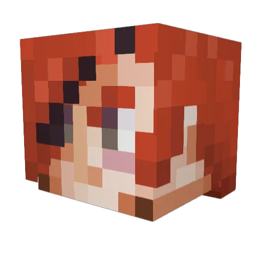 _ryps_ Minecraft avatar head, 3D render
