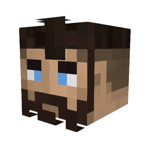 _ryy Minecraft avatar head, 3D render