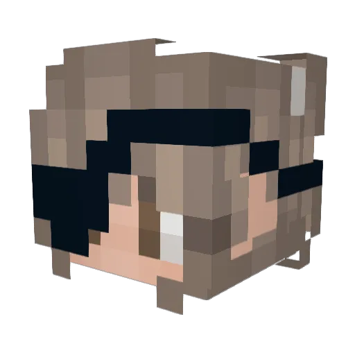 _s0f_ Minecraft avatar head, 3D render