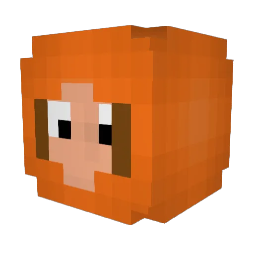 _s0m1_ Minecraft avatar head, 3D render