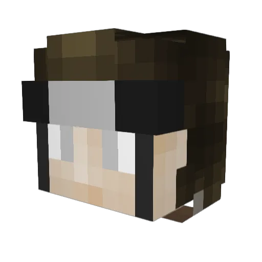 _s0oS_ Minecraft avatar head, 3D render