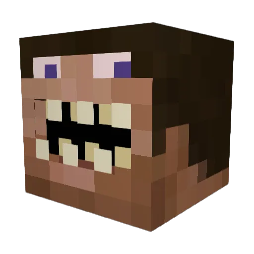 _sah Minecraft avatar head, 3D render