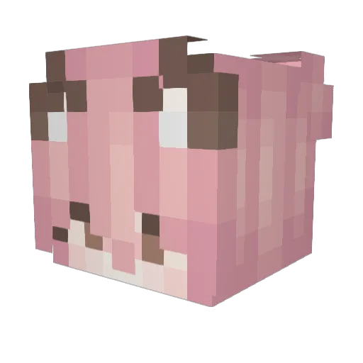 _saikopath_ Minecraft avatar head, 3D render
