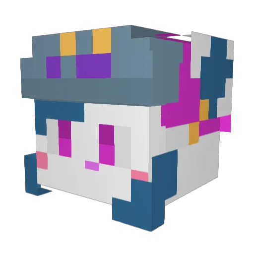 _saital_ Minecraft avatar head, 3D render