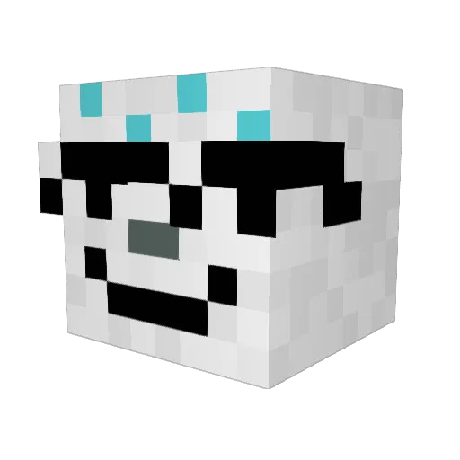 _saltyseal_ Minecraft avatar head, 3D render