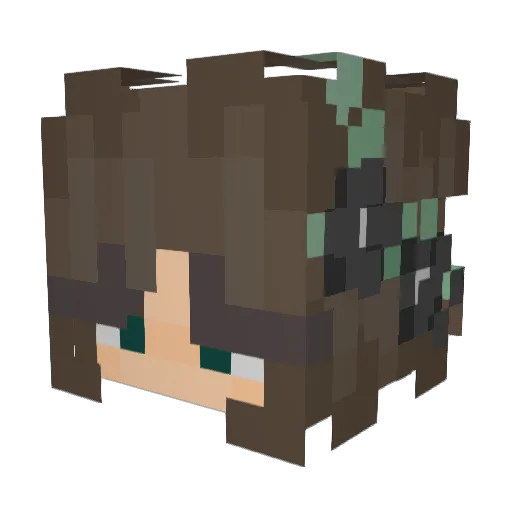 _samla Minecraft avatar head, 3D render