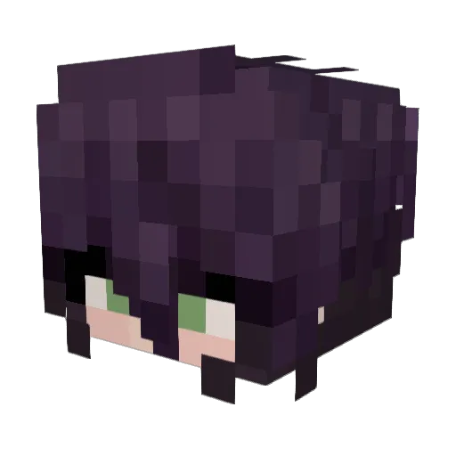 _sasayuki Minecraft avatar head, 3D render