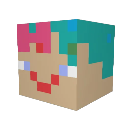 _savage Minecraft avatar head, 3D render