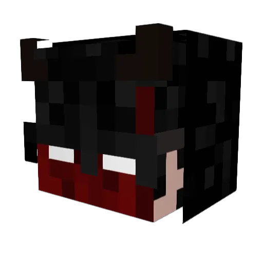 _sc4recr0w_ Minecraft avatar head, 3D render