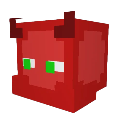 _scarf__ Minecraft avatar head, 3D render