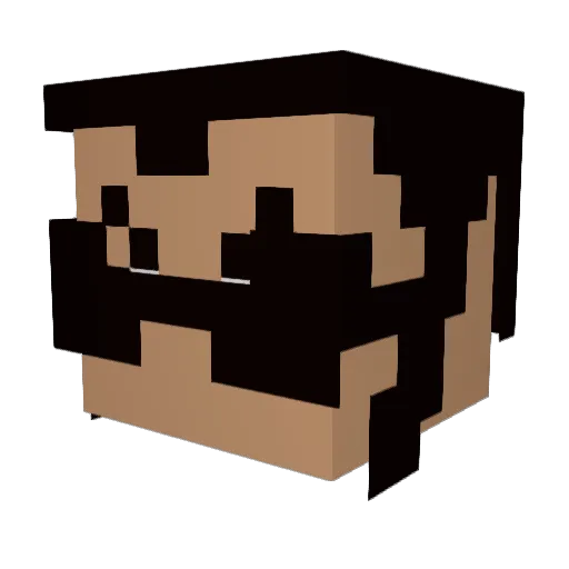 _schnoz Minecraft avatar head, 3D render