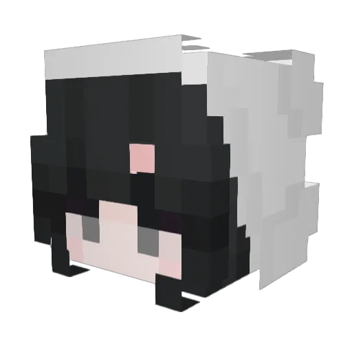 _scottishfold Minecraft avatar head, 3D render