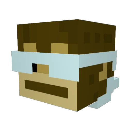 _scrimz Minecraft avatar head, 3D render