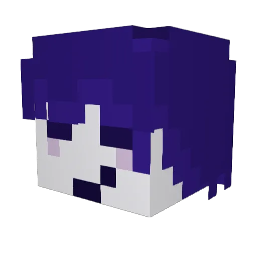 _sea4 Minecraft avatar head, 3D render