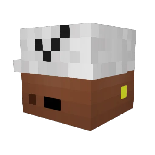 _seb_12 Minecraft avatar head, 3D render