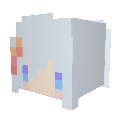 _senari Minecraft avatar head, 3D render
