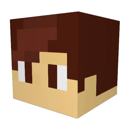 _shadow_1 Minecraft avatar head, 3D render