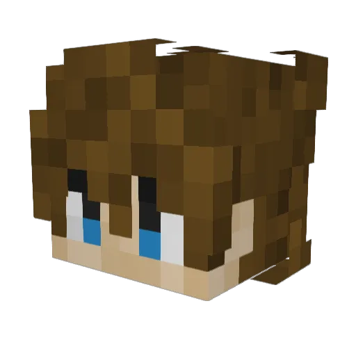 _shb Minecraft avatar head, 3D render