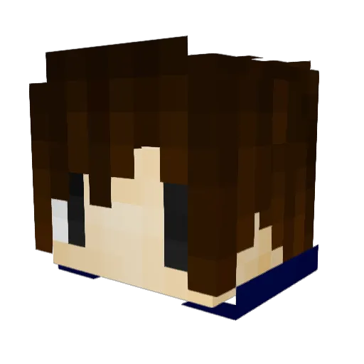 _shi_yu Minecraft avatar head, 3D render