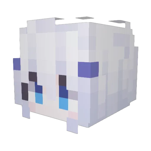 _shirano Minecraft avatar head, 3D render