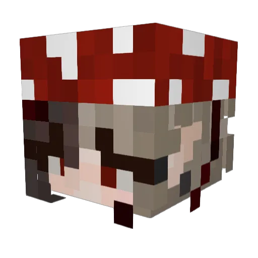 _shroomlady_ Minecraft avatar head, 3D render