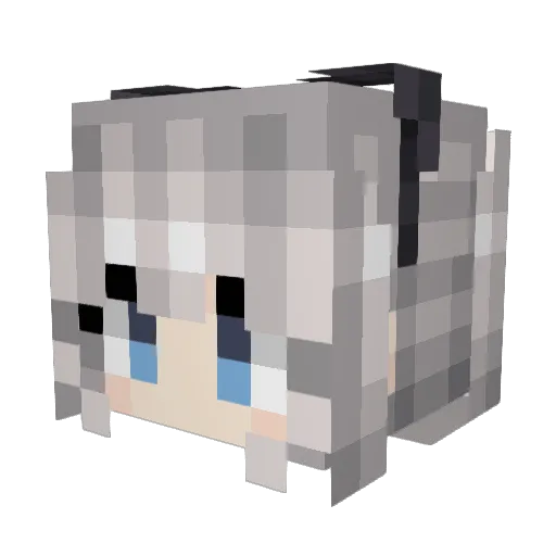 _siks Minecraft avatar head, 3D render