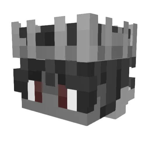 _silenc Minecraft avatar head, 3D render