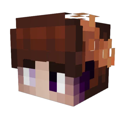 _sillygoober_ Minecraft avatar head, 3D render