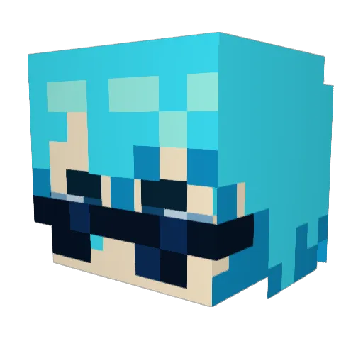 _simp1 Minecraft avatar head, 3D render