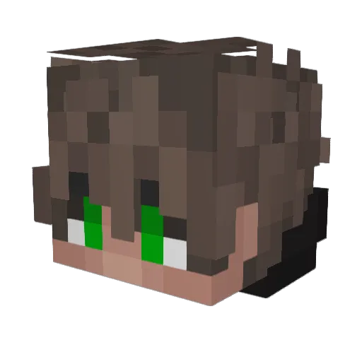 _skii__ Minecraft avatar head, 3D render