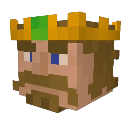 _skinnyy_ Minecraft avatar head, 3D render