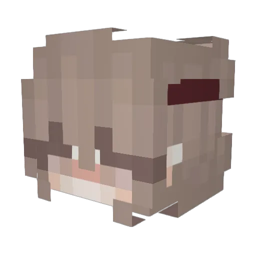 _skoricka_ Minecraft avatar head, 3D render