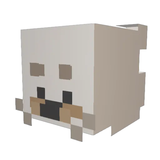 _slowpokes Minecraft avatar head, 3D render