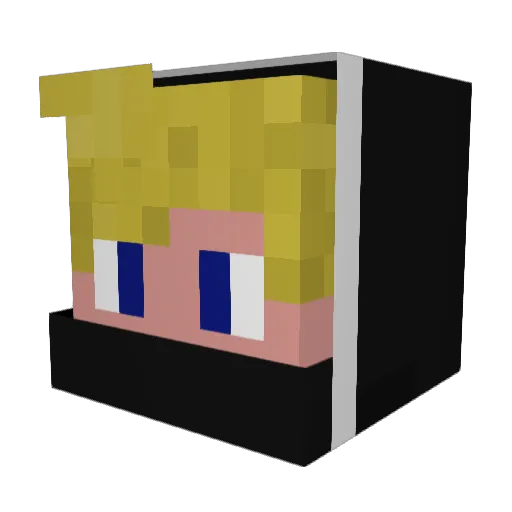 _smarius_ Minecraft avatar head, 3D render