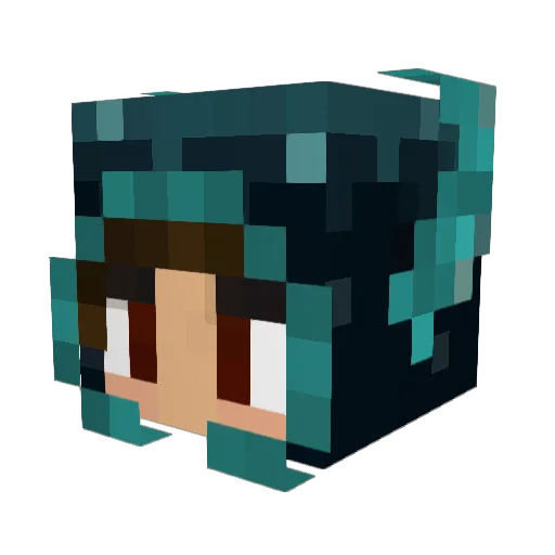_sn0w1e_ Minecraft avatar head, 3D render