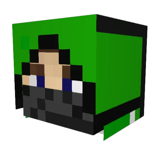 _snafuz_ Minecraft avatar head, 3D render