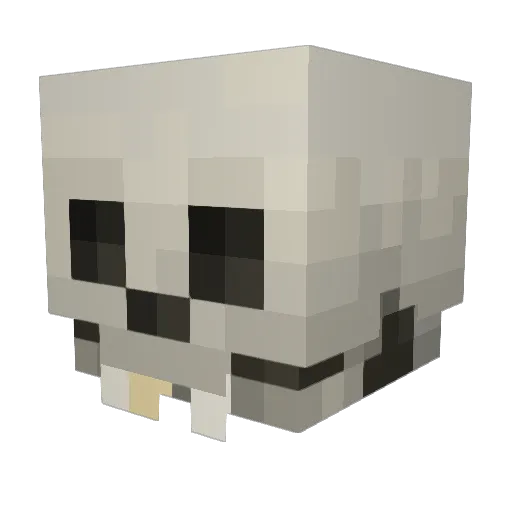 _snaxel Minecraft avatar head, 3D render