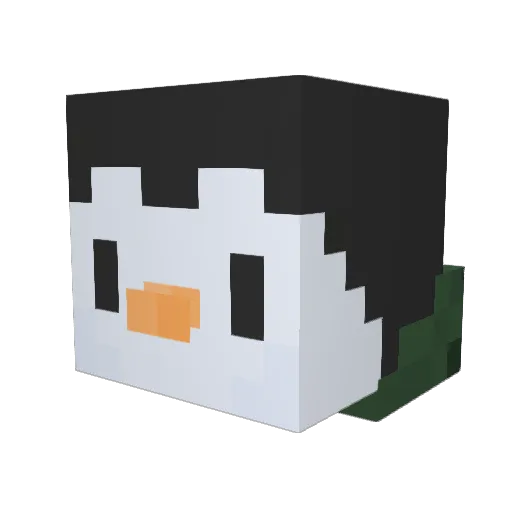 _snowgu_ Minecraft avatar head, 3D render