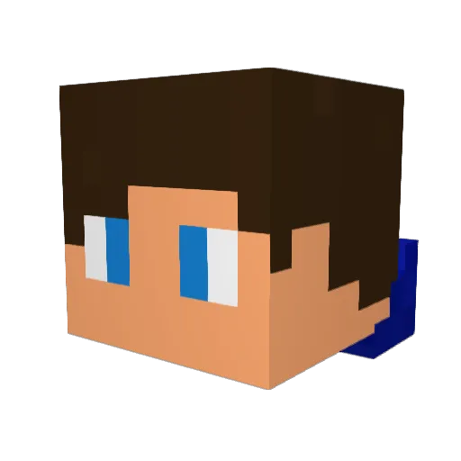 _snugS_ Minecraft avatar head, 3D render