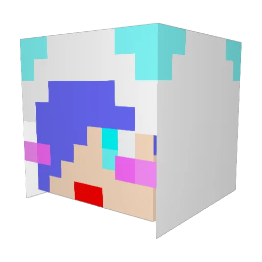 _solping Minecraft avatar head, 3D render