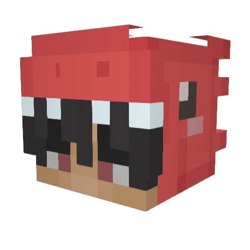 _somq_ Minecraft avatar head, 3D render