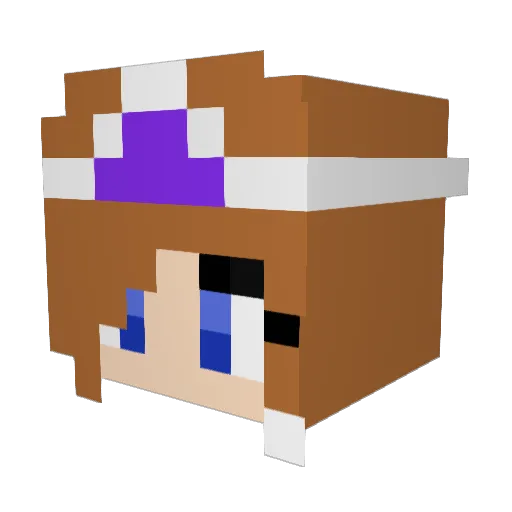_sophiathefirst Minecraft avatar head, 3D render