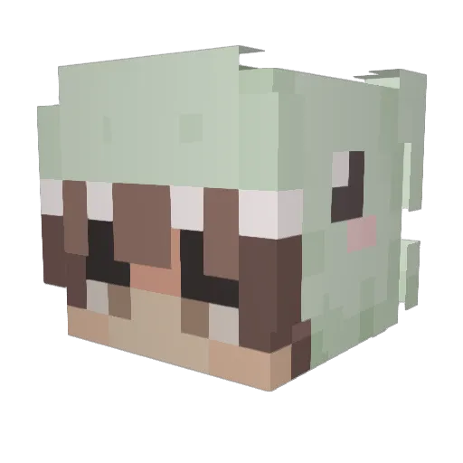 _sourneo Minecraft avatar head, 3D render