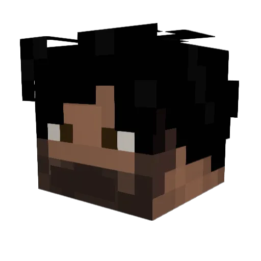 _southpaw Minecraft avatar head, 3D render