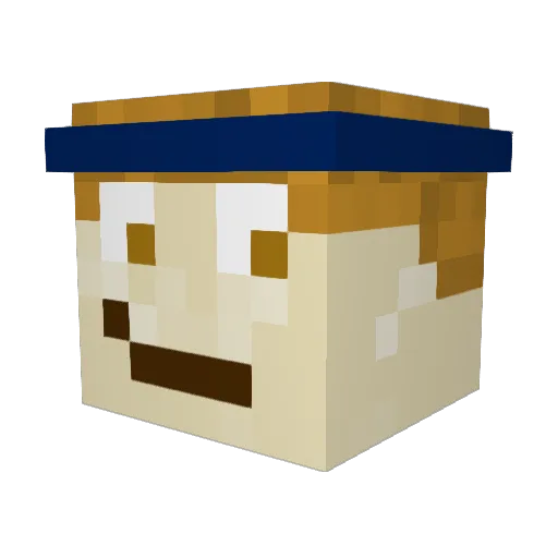 _sovis Minecraft avatar head, 3D render